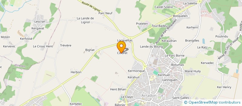 localisation de l'entreprise EYE-RESOLUTION à ARRADON