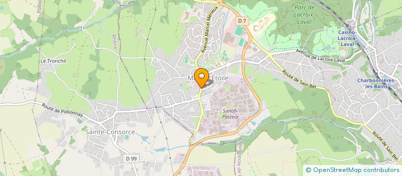 localisation de l'entreprise EYE5 OPTIQUE SAS  MARCY-L'ETOILE