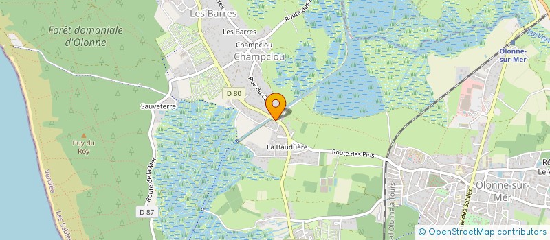 localisation de l'entreprise EYEAM à LES SABLES D'OLONNE