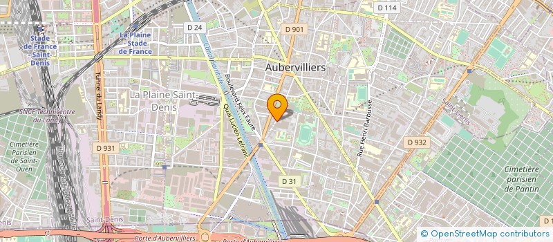 localisation de l'entreprise EYES OPTIQUE à AUBERVILLIERS