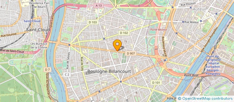 localisation de l'entreprise EYEWAY MEDIAS à BOULOGNE-BILLANCOURT
