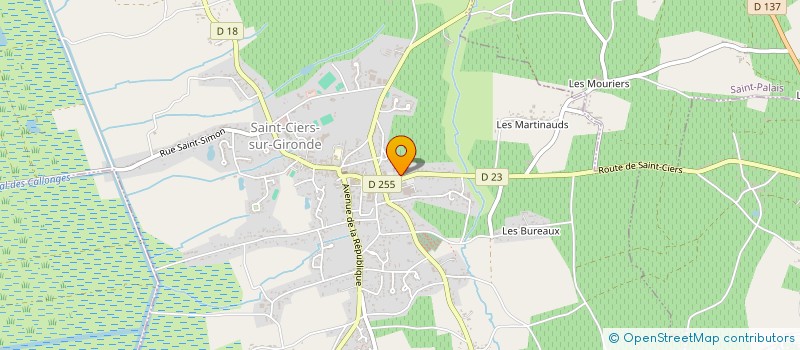 localisation de l'entreprise EYMAS BELLEVUE  SAINT-CIERS-SUR-GIRONDE