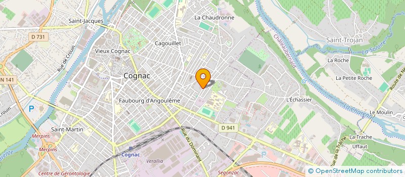 localisation de l'entreprise EYONA à COGNAC