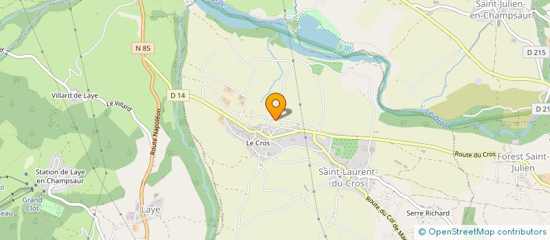 localisation de l'entreprise EYRAUD NICOLAS  SAINT-LAURENT-DU-CROS