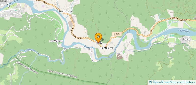 localisation de l'entreprise EYRIEUX ENERGIES  SAINT-FORTUNAT-SUR-EYRIEUX