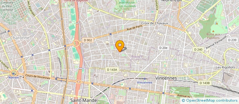 localisation de l'entreprise EZ GARAGE à MONTREUIL