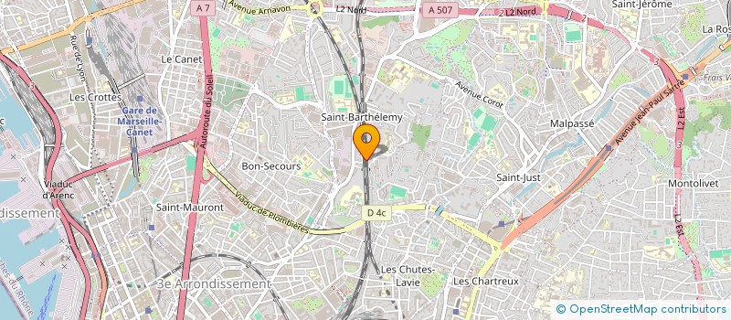 localisation de l'entreprise EZ SERVICE à MARSEILLE