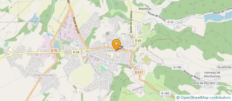 localisation de l'entreprise EZ TRANSFERT à CREMIEU
