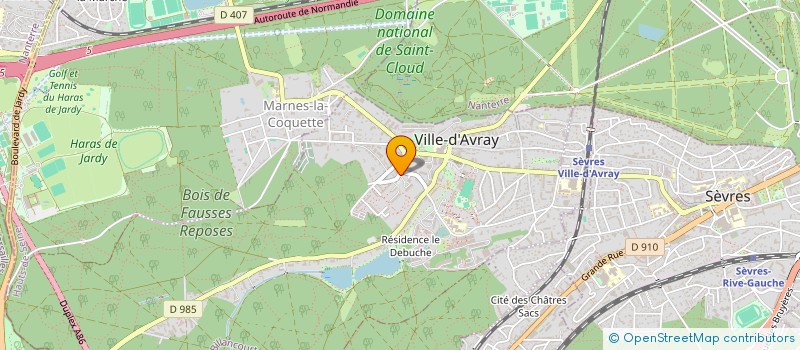 localisation de l'entreprise EZ@TRANSITION  VILLE-D'AVRAY