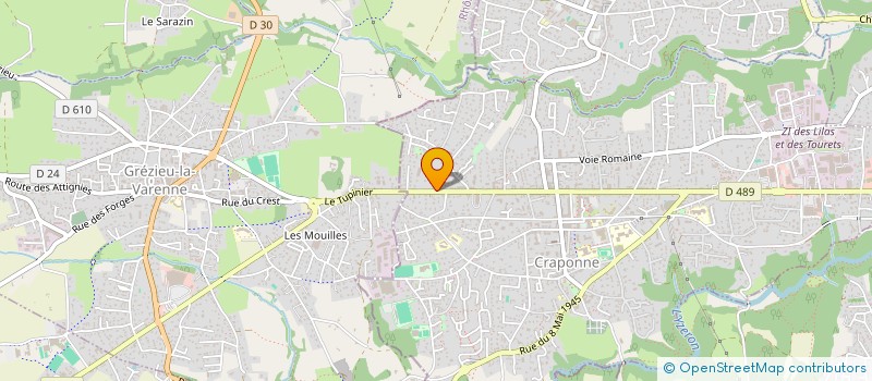 localisation de l'entreprise EZA DIFFUSION  CRAPONNE