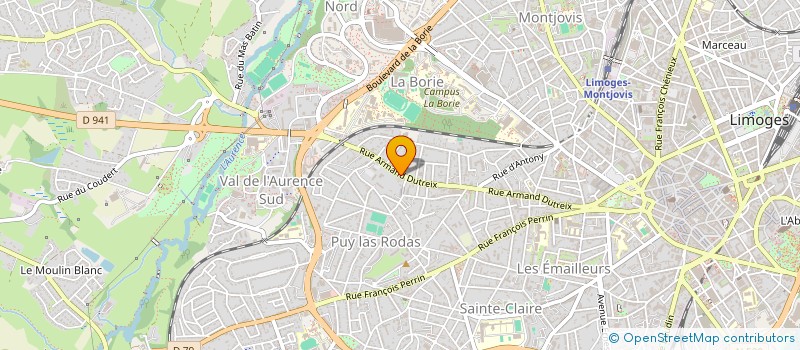 localisation de l'entreprise EZEA à LIMOGES
