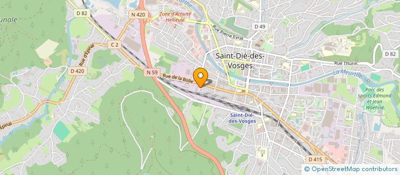 localisation de l'entreprise EZEF BATIMENT à SAINT-DIE-DES-VOSGES