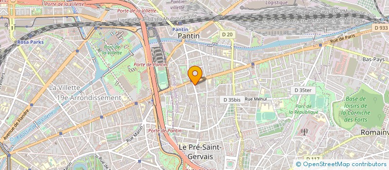 localisation de l'entreprise EZIS à PANTIN