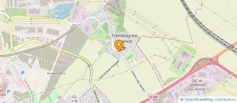localisation de l'entreprise EZMANE à TREMBLAY-EN-FRANCE