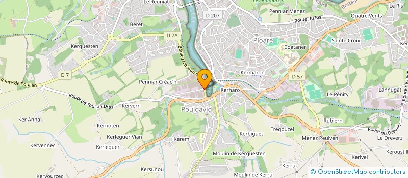 localisation de l'entreprise EZODI à DOUARNENEZ