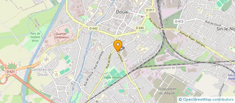 localisation de l'entreprise EZRA COMPUTER à DOUAI