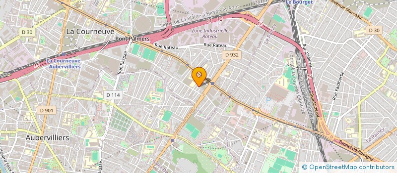 localisation de l'entreprise F 2 à LA COURNEUVE