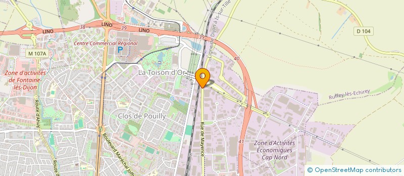 localisation de l'entreprise F.2.R.  DIJON