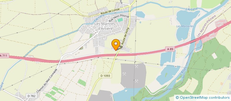 localisation de l'entreprise F 2 V  LES MARTRES D'ARTIERE