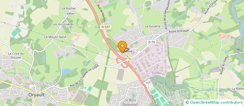 localisation de l'entreprise F 777 à ORVAULT
