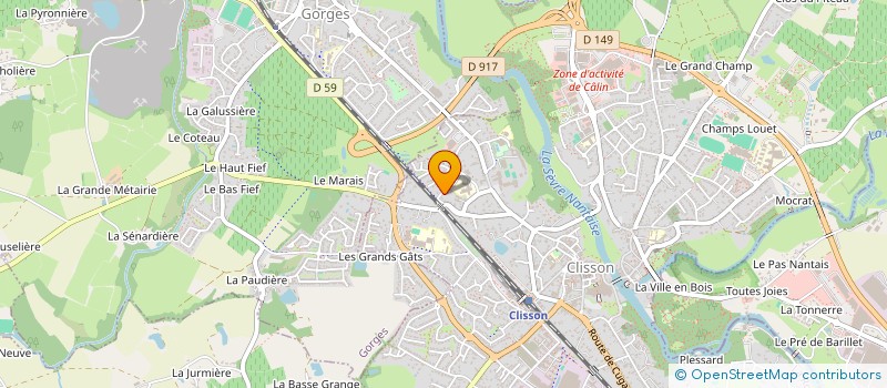 localisation de l'entreprise F.A. 25  CLISSON