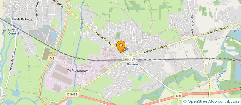 localisation de l'entreprise F A B  BONSON