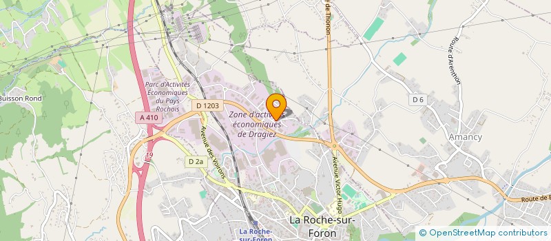 localisation de l'entreprise F.A.B.  LA ROCHE-SUR-FORON