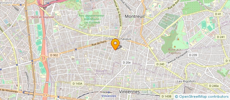 localisation de l'entreprise F. A. BAT à MONTREUIL