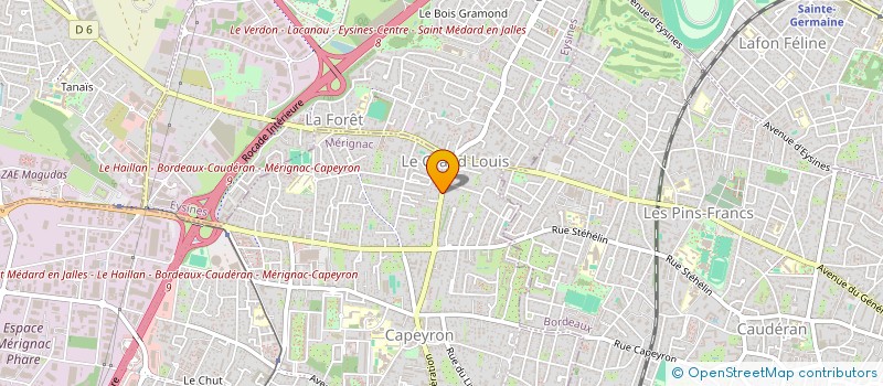 localisation de l'entreprise F.A.C.L. à MERIGNAC