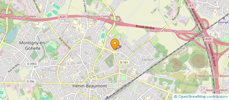 localisation de l'entreprise F.A. IMMO à HENIN-BEAUMONT