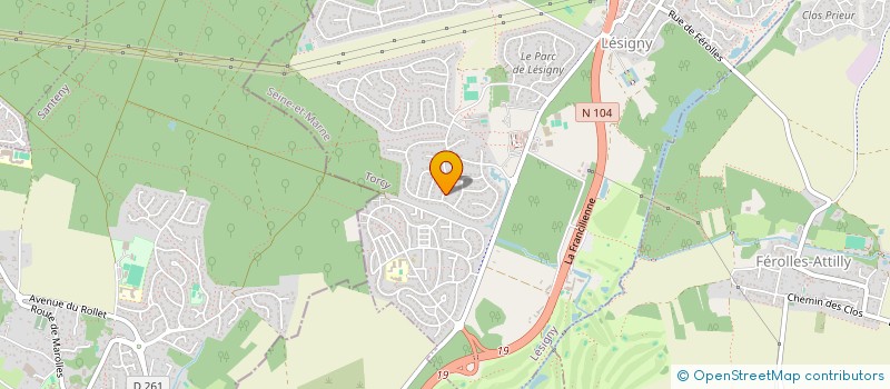 localisation de l'entreprise F.A.J GESTION  LESIGNY