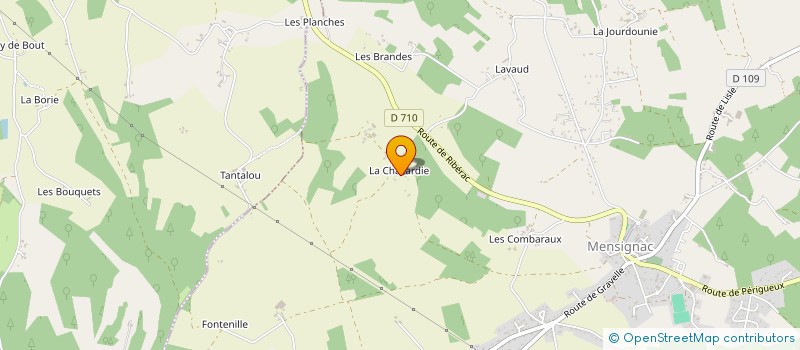 localisation de l'entreprise F.A.L. à MENSIGNAC