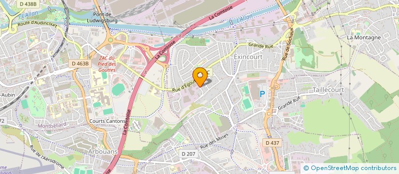 localisation de l'entreprise F.A.M à EXINCOURT