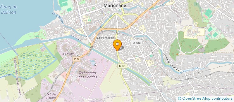 localisation de l'entreprise F.A.M.D. à MARIGNANE
