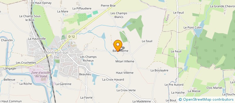 localisation de l'entreprise F.A.V. PARAGE  MONTREUIL-SUR-ILLE