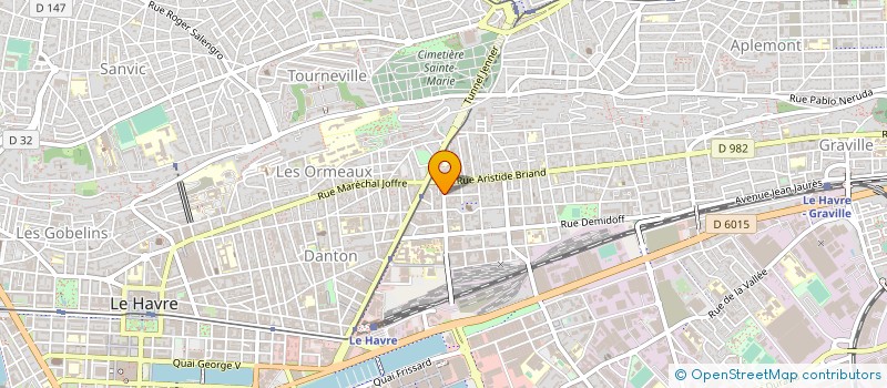 localisation de l'entreprise F.B.  LE HAVRE