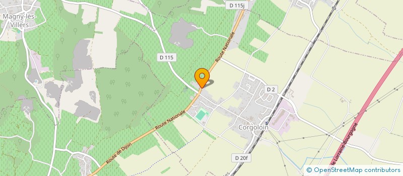 localisation de l'entreprise F B 4  CORGOLOIN