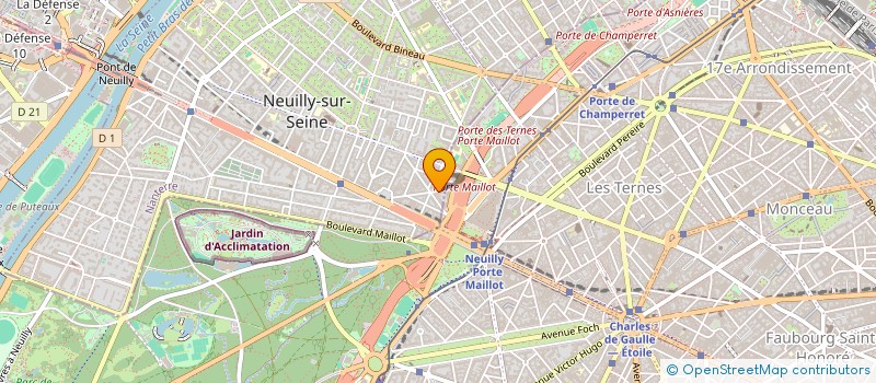localisation de l'entreprise F.B. à NEUILLY-SUR-SEINE