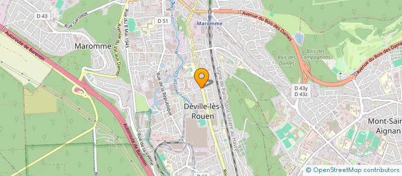 localisation de l'entreprise F&B  DEVILLE-LES-ROUEN