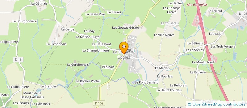 localisation de l'entreprise F.B.A  LES PORTES DU COGLAIS