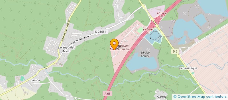 localisation de l'entreprise F.B.C.F.  MIOS