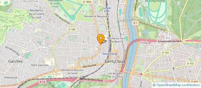 localisation de l'entreprise F@B & CO à SAINT-CLOUD