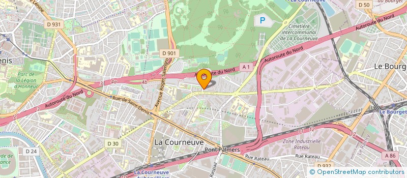 localisation de l'entreprise F.B.G. à LA COURNEUVE