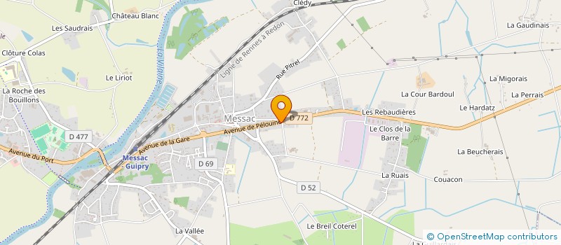 localisation de l'entreprise F.B.G  GUIPRY-MESSAC