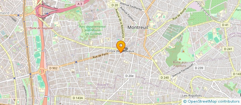 localisation de l'entreprise F.B.H à MONTREUIL