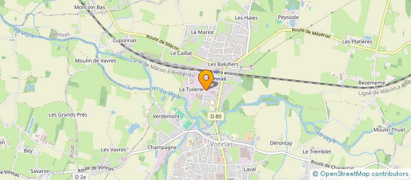 localisation de l'entreprise F.B.H. à VONNAS