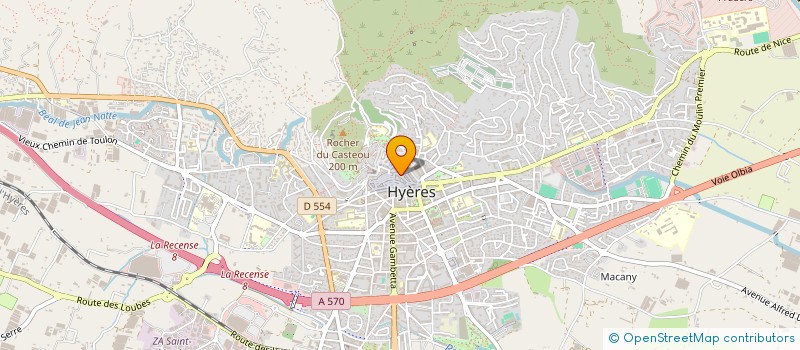 localisation de l'entreprise F.B.J. à HYERES