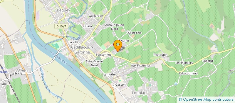 localisation de l'entreprise F.B.PEINTURE  CADILLAC-SUR-GARONNE