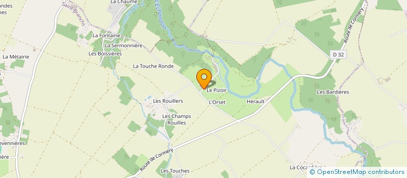 localisation de l'entreprise F.B.S.  SAINT-BRANCHS