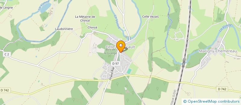 localisation de l'entreprise F.B.T IMMOBILIER  CELLE-LEVESCAULT